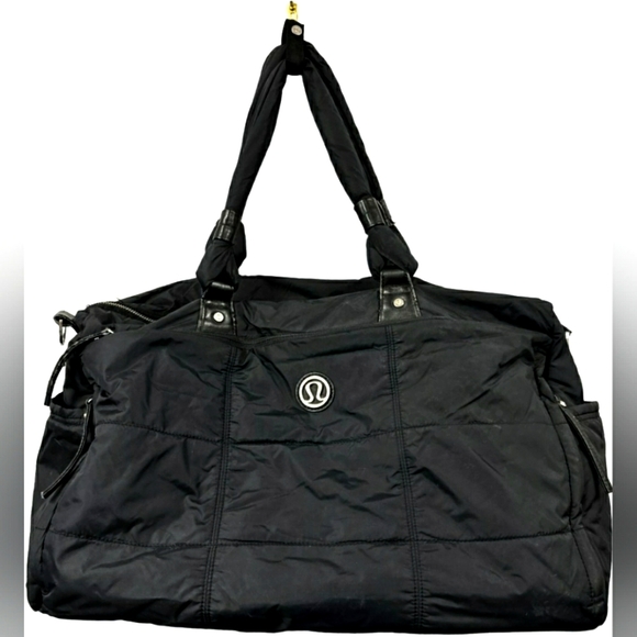 Lululemon Black Bon Voyage Duffle Yoga Gym Bag Large Weekender